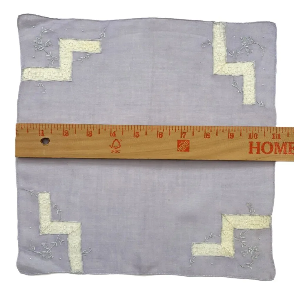 Vintage Heirloom Linen Bridesmaid Handkerchief Wedding Cottage Feminine Dainty